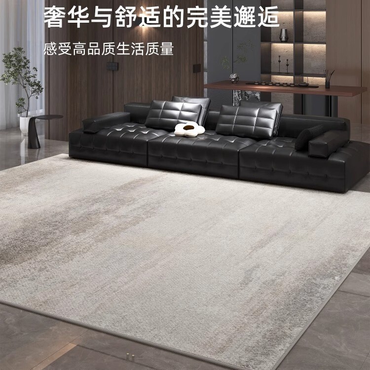 跨境客厅地毯吸水防滑耐脏家用商用灰色意式极简茶几地毯可定制|undefined
