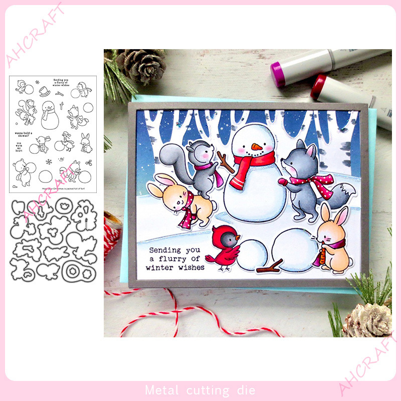 4469 Winter Snowman seal suit silicone transparent seal DIY hand account PVC seal 2022 New