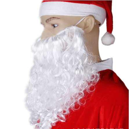 Vestido de Santa Claus 50g blanco Santa Claus barba Navidad Barba