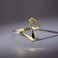 9K/10K/18K/14K Золотое Кольцо женское глянцевое геометрическое указательное кольцо на Палец золотые украшения 30512
