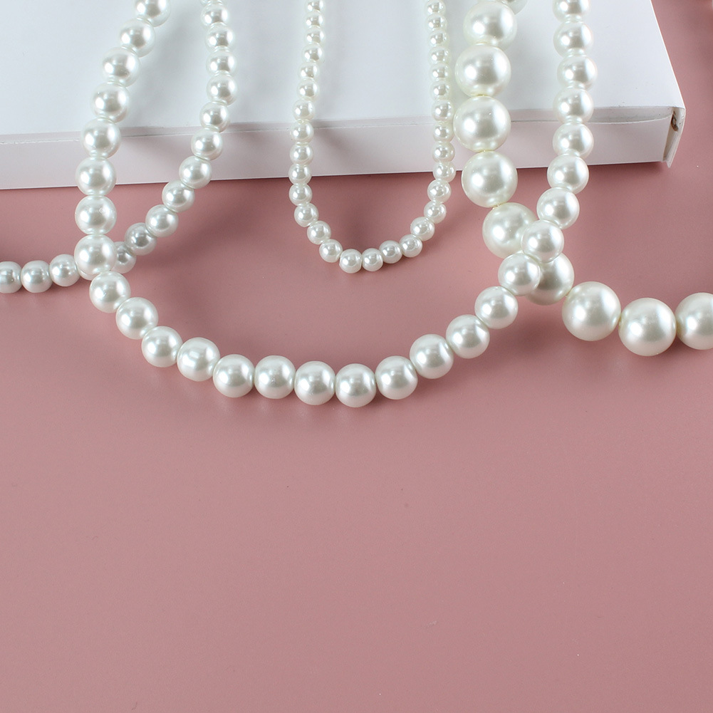 fashion simple pearl chain necklace wholesale nihaojewelry