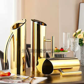 跨境不锈钢水扎壶酒吧调酒扎壶冷水壶调酒壶餐厅饭店果汁壶凉水壶