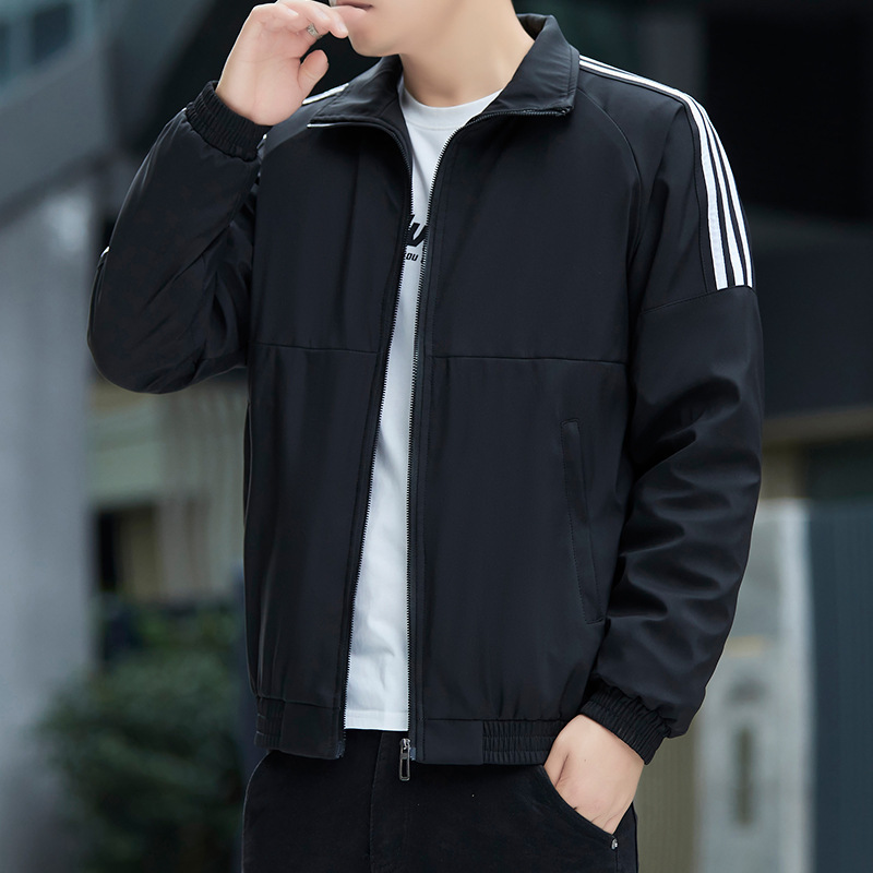 Tres barras transfronterizas chaqueta hombre otoño estilo americano chaqueta de viento de cuello al aire libre tres capas suaves chaqueta de asalto hombre tamaño grande