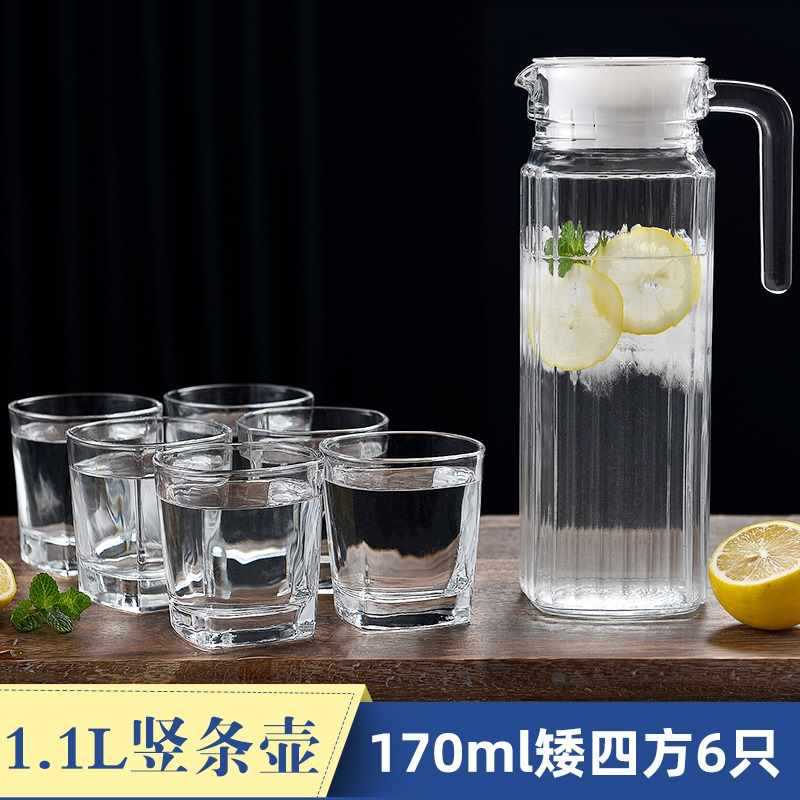 tetera de agua fría, tetera de vidrio, tetera de té doméstica de gran capacidad a prueba de explosiones y calor, taza de agua fría y hervida de alta temperatura