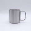 Double-layer coffee handle stainless steel with glass, 220 ml