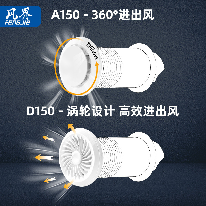 静音壁掛け新風機システム家庭用寝室換気強排気ファン窓式双方向無極調速吸引ファン|undefined