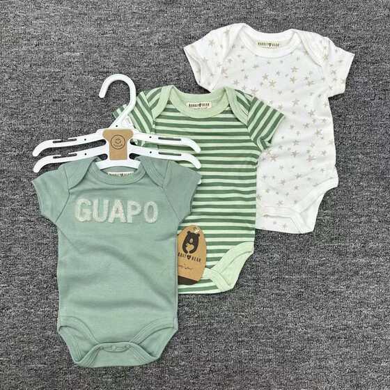 Small size cross-border baby jumpsuit for boys and girls baby three-piece bag fart short-sleeved suit for boys and girls baby summer