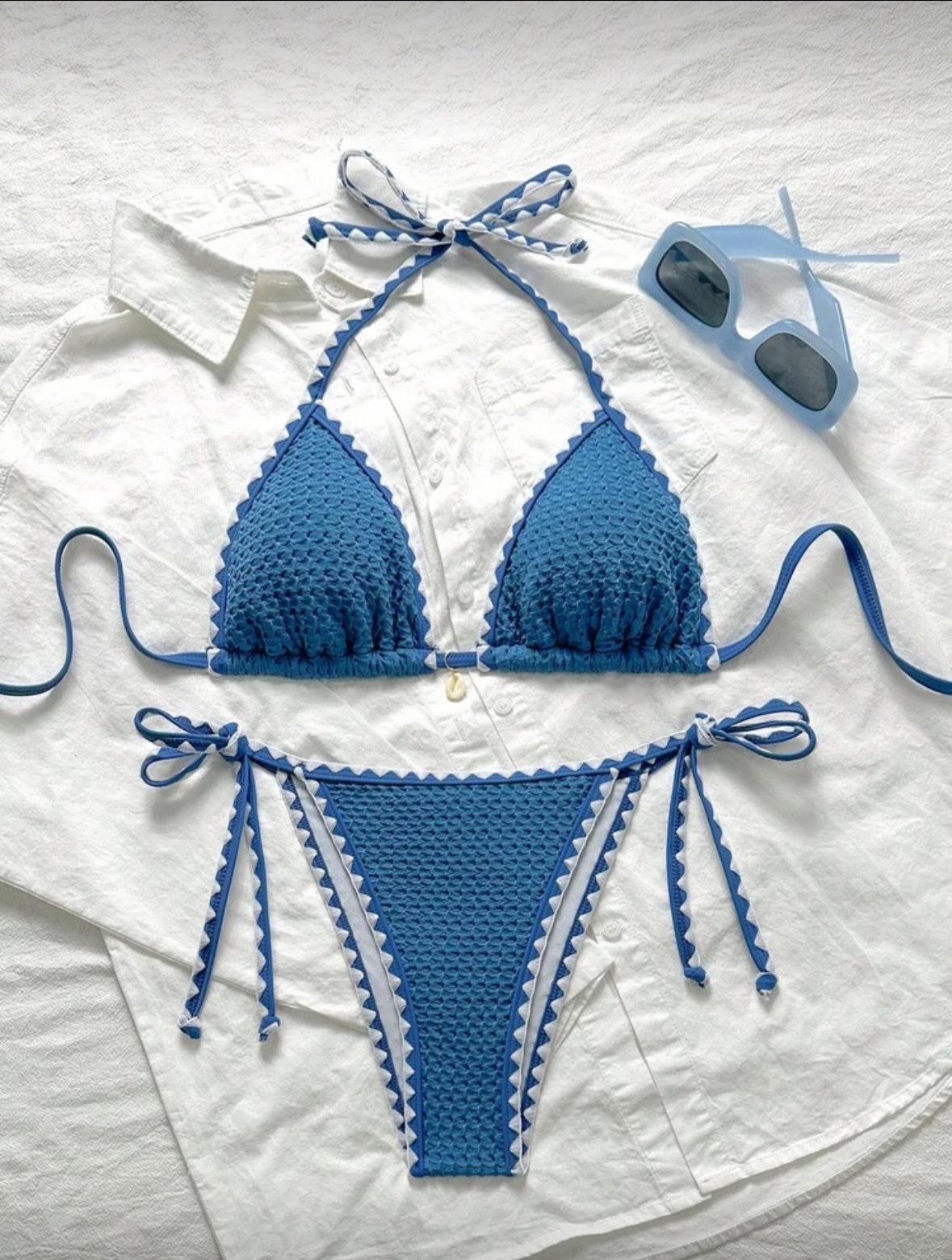 Set bikini donna sexy allacciato al collo due pezzi mare_voghion.com