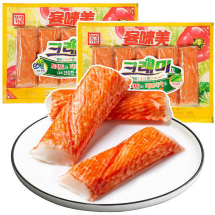 Korean imported Korean star crab sticks Keshimei 90g ready-to-eat hand-shred crab sticks crab meat roll snack crab meat sticks crab sticks