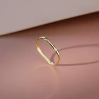 9K/10K/18K/14K Золотое кольцо Женское гладкое бриллиантовое инкрустированное кольцо с цирконом 30373