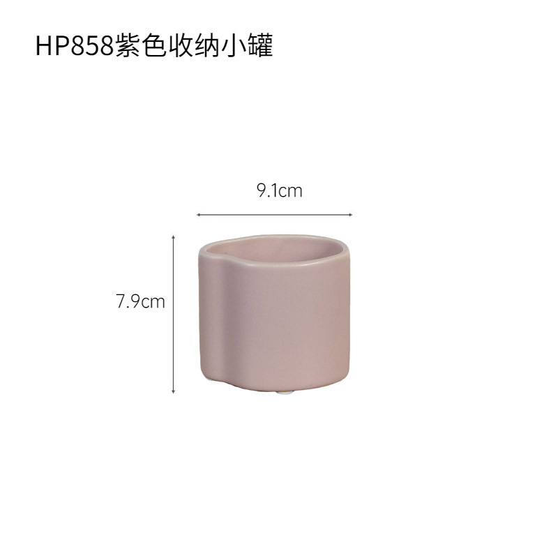Nórdico cerámico simple dormitorio almacenamiento lata ins bolígrafo creativo escritorio maquillaje cepillo almacenamiento caja adornos de tocador