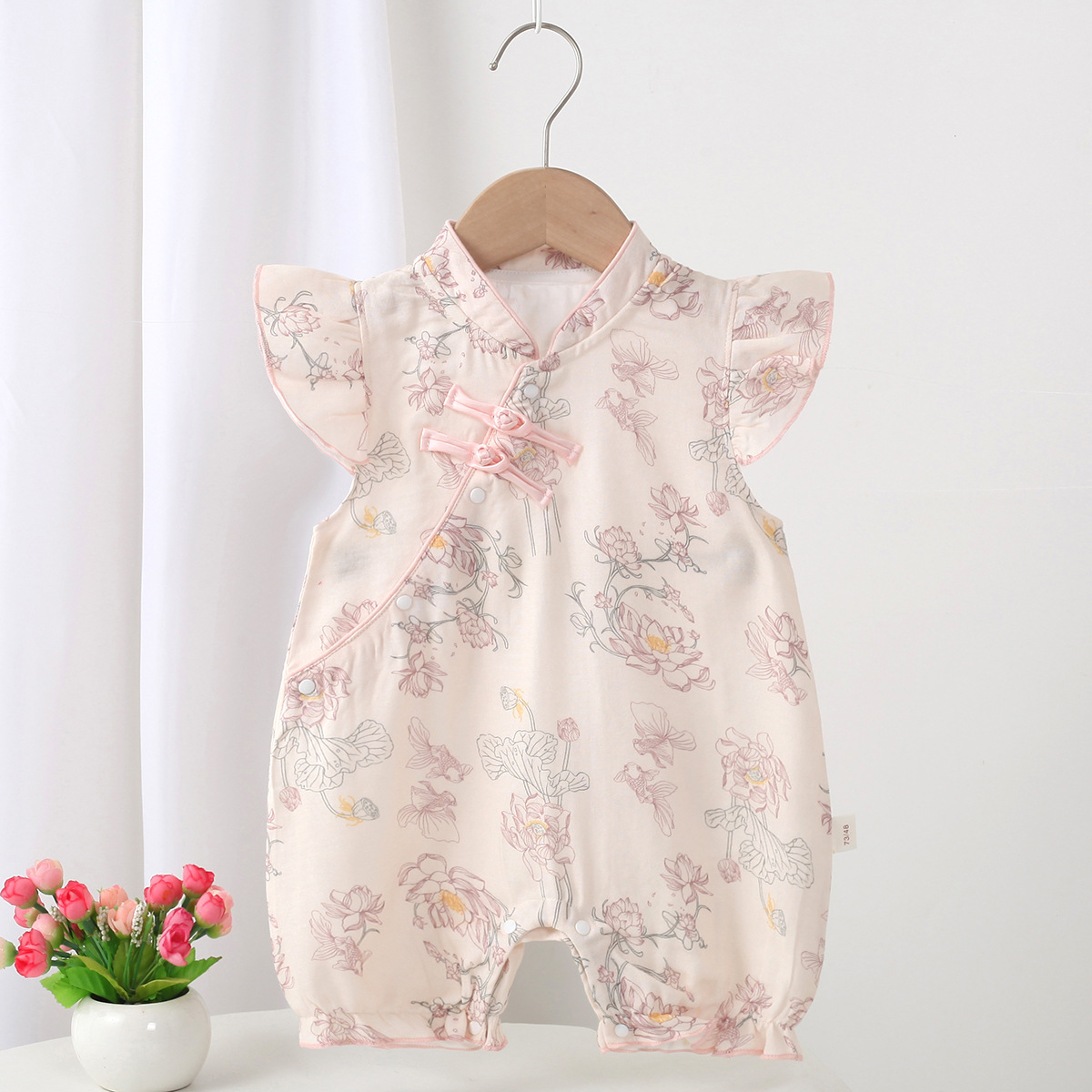 2025 Summer New Baby Chinese Style Buckle Coat for Baby Girls Going Out National Style Boneless Clothes