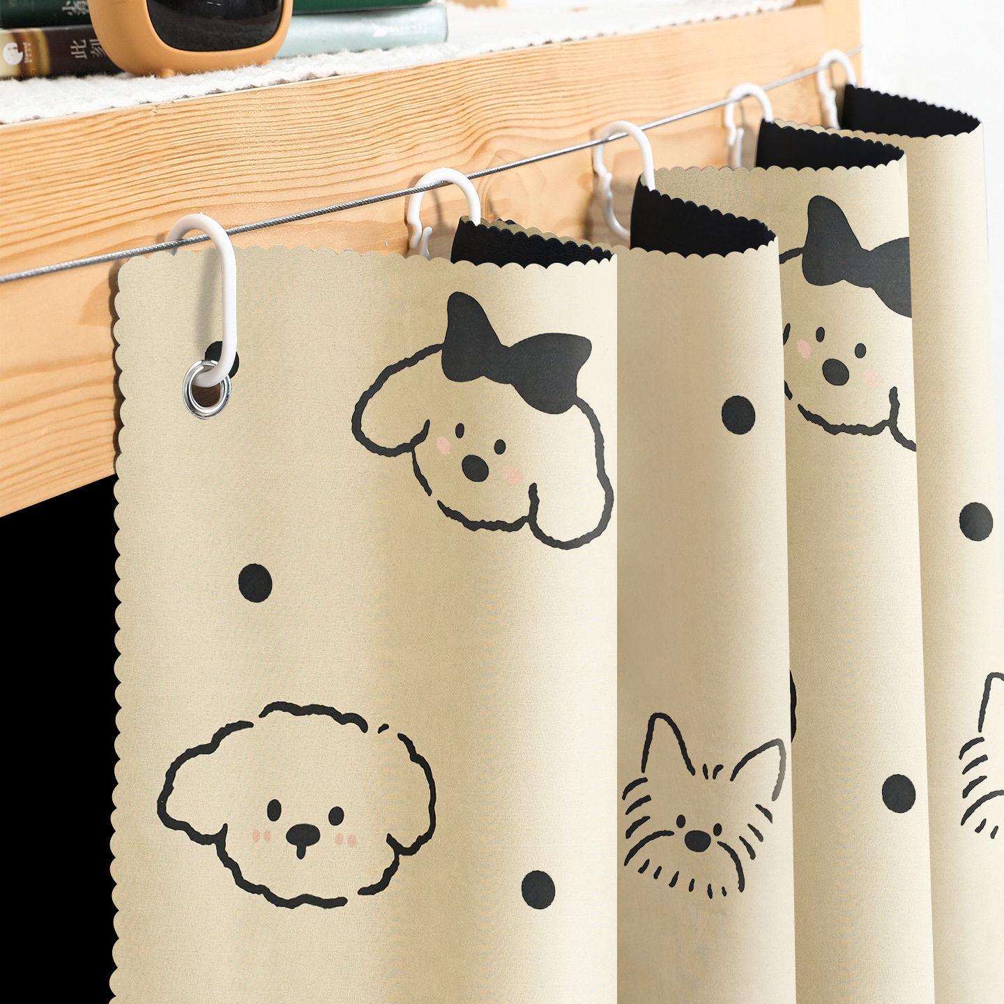 Cortina de cama de pantalla de dibujos animados fuerte dormitorio de estudiantes dormitorio cortina de cama de cama de cama de cama masculina cortina de cama de cama femenina cortina de mesa de cortina de tela