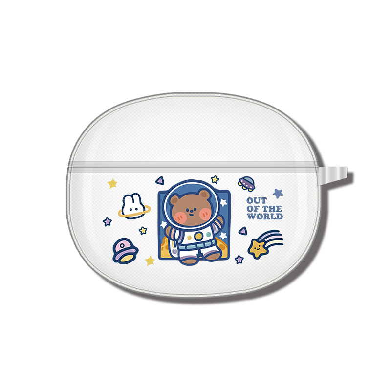 Adecuado para realme buds air3, funda para auriculares, funda protectora Bluetooth, carcasa suave transparente de TPU, patrón de impresión en color