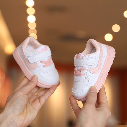  Spring and Autumn Korean style children's sneakers, sneakers, men's and women's baby toddler shoes, baby shoes, male baby's white shoes