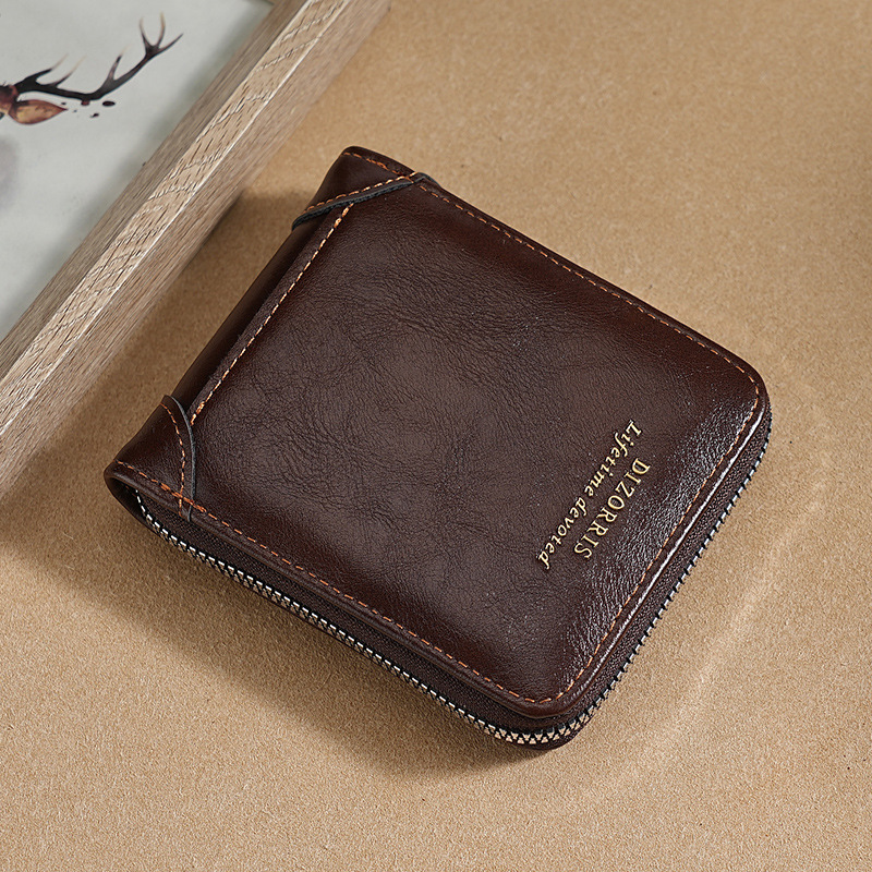 New cross-border men's horizontal wallet, high-end multi-card slot 70% off casual square bag in stock
