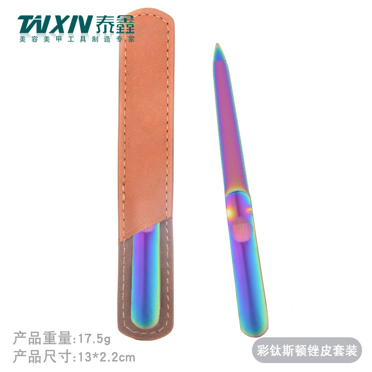 Al por mayor archivo de uñas de doble cara al por mayor archivo de uñas de acero inoxidable de cuatro lados tira de molienda de uñas traje de herramienta de manicura