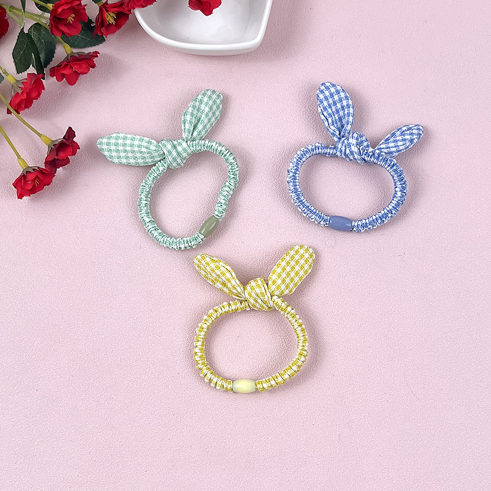 La banda de goma para niños femenina no duele el cabello elástico buena corbata bebé arco banda para el cabello cuerda para el cabello Orejas de conejo coreano accesorios para el cabello femenino