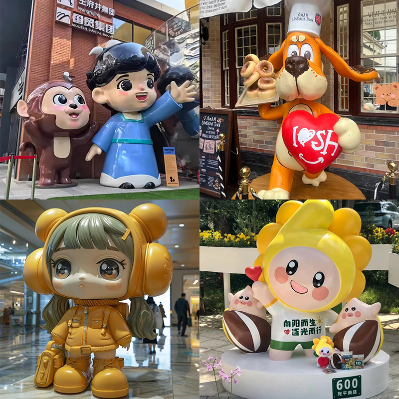 グラスファイバー漫画彫刻 IP 人形既製塗装キャラクターモデルショッピングモール装飾品インターネット有名人メーカー|undefined