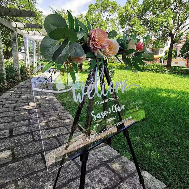 透明亚克力婚礼迎宾Welcomesign结婚订婚宴生日宴欢迎