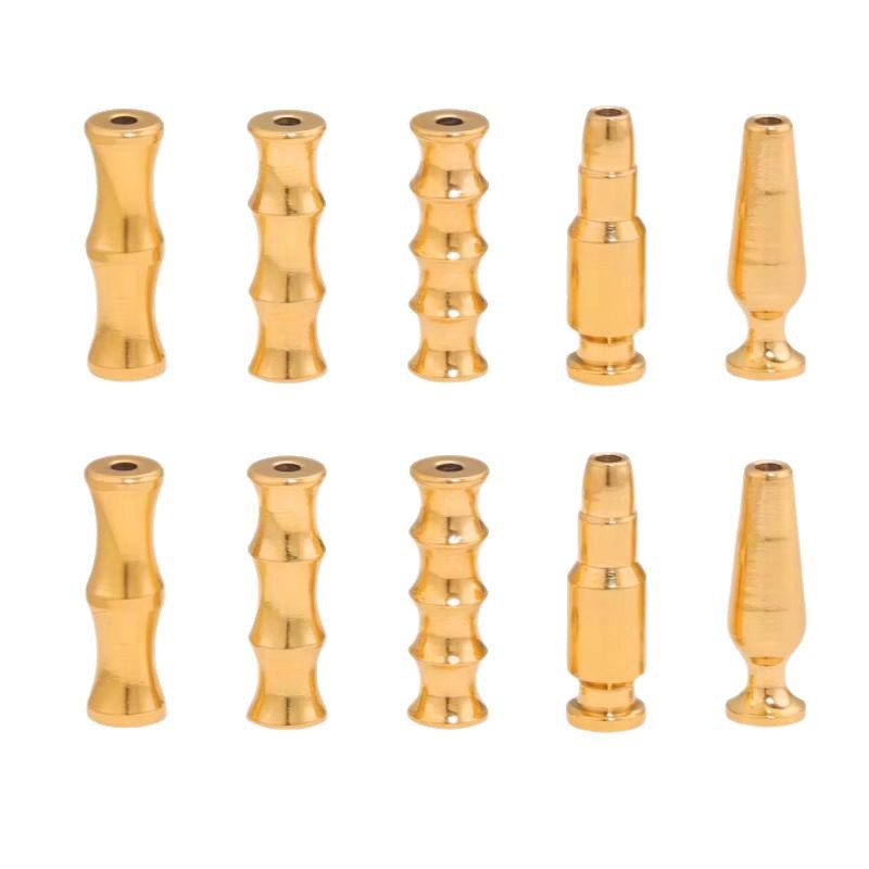 acero inoxidable bambú tazas de vino perlas perlas largas perlas de acero de titanio perlas separadoras DIY accesorios accesorios hechos a mano al por mayor