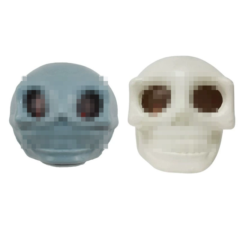 Череп уродливый милый смайлик большой ребенок череп червь волосы снижающий давление снимающий зажим музыка ужас Забавный Креатив