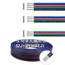 18AWG 5050 RGB�߲�LED���l�B�Ӿ� �ھG�t�{��ɫ�� 4Pin�����L