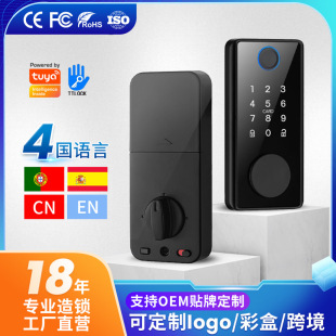 Cross-border automatic lock password swipe card automatic lock home door lock graffiti fingerprint password smart lock