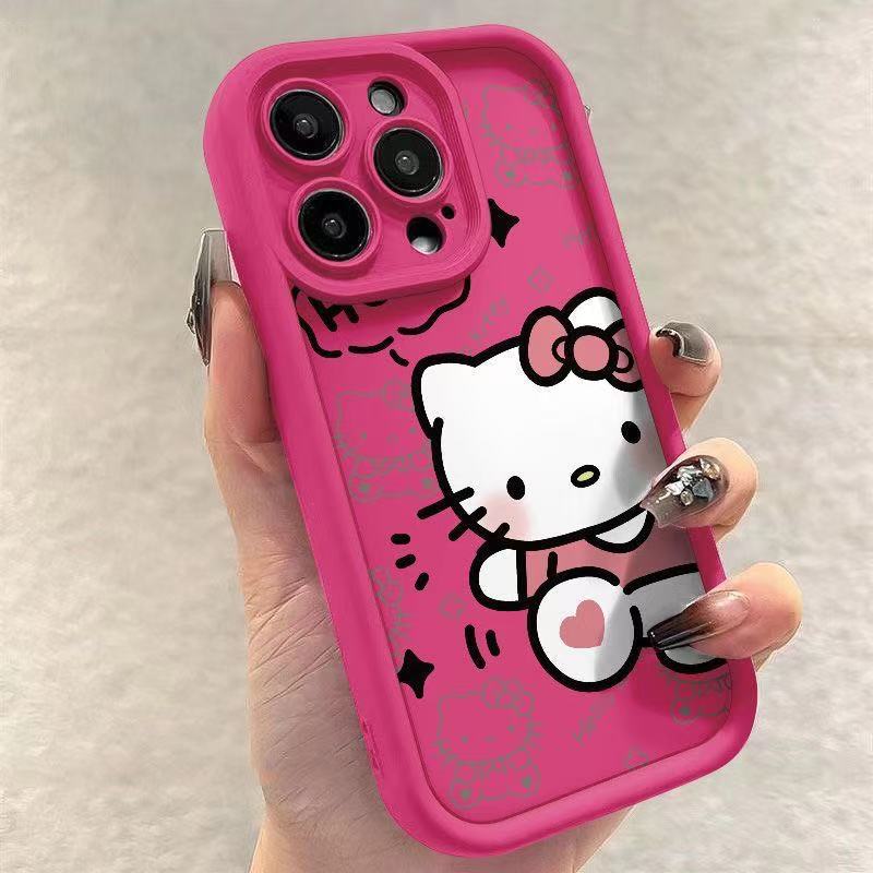 El nuevo gato KT para iPhone13/14/16ProMax funda para teléfono móvil 15pro Apple 12 lindo 11 Japón y Corea x