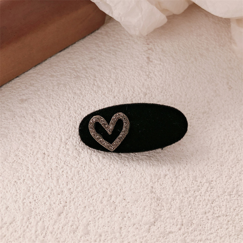 ¡Compacto y delicado! Mini clip de cabello de amor flanco clip de boca de pato mujer de alto nivel diamante clips de cabeza