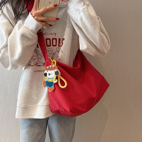 Simple student class large-capacity backpack couple model new trendy Japanese style one-shoulder cross-body messenger bag