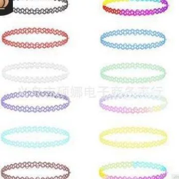 Hand-woven fishing line tattoo vintage clavicle chain necklace necklace 12-piece set fishing line color all-match 12-piece set