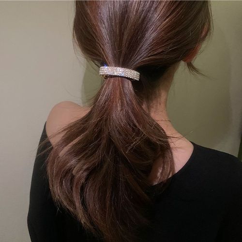 Low ponytail hairpin for women's back of head  new style half-tied hairpin spring clip headdress hair accessories grab clip
