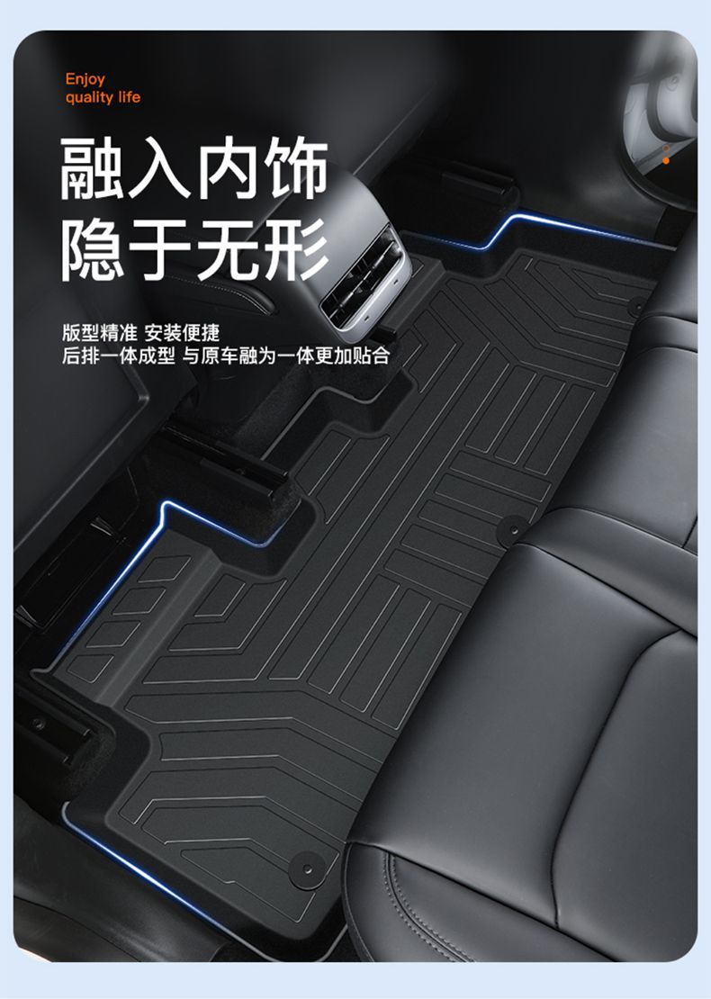 Suitable for 4-generation Emgrand Foot Pad 25 TPE 4-generation Main Driving Single Car Supplies Interior Decoration New