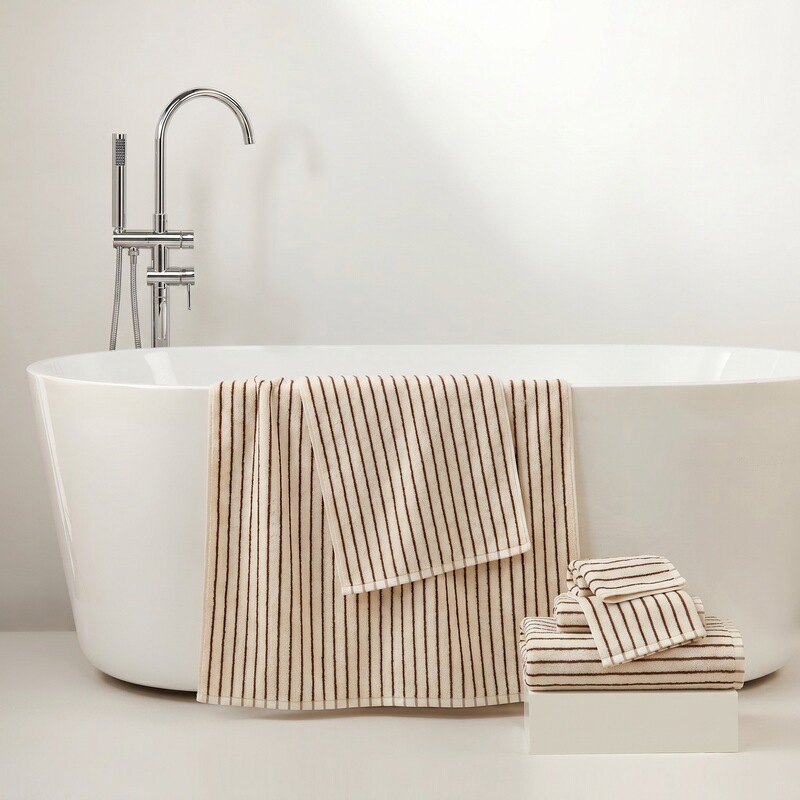 New Fine Striped Bath Towel Pure Cotton Brown Striped Bath Towel Simple Adult Household Absorbent Soft Bath Towel 70*140 New Fine Striped Bath Towel Pure Cotton Brown Striped Bath Towel Simple Adult Household Absorbent Soft Bath Towel 70*140