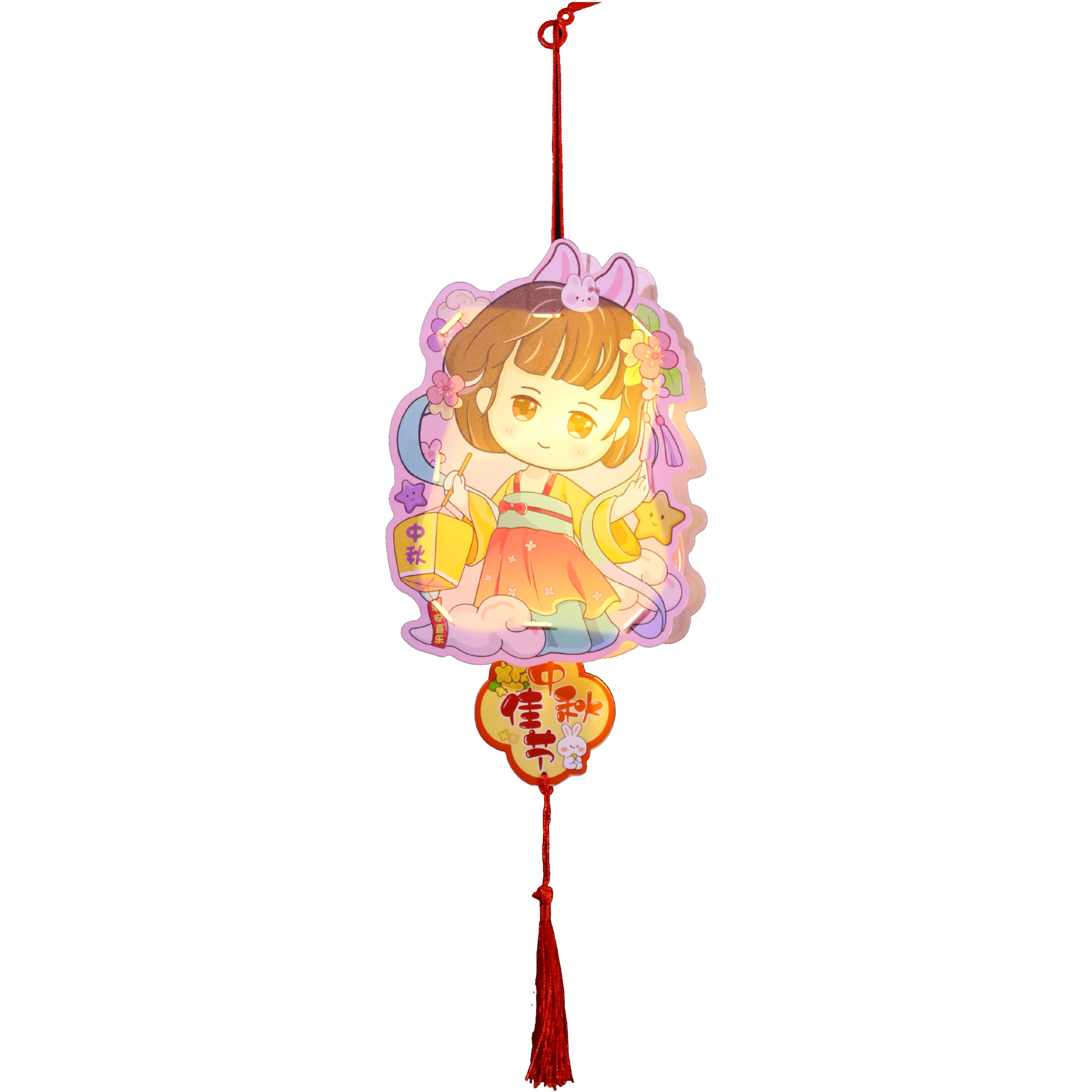 DIY hecha a mano de PVC linterna de mediados de otoño luminosa linterna portátil nueva lámpara de palacio al por mayor