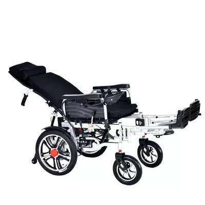 Electric wheelchair manufacturers can lie folding elderly disabled intelligent automatic elderly four-wheel scooter wheelchair (Qatlanan elektrik velosipedlər) - 12a-lead-acid-battery-life-is-about-10-15-kilometers