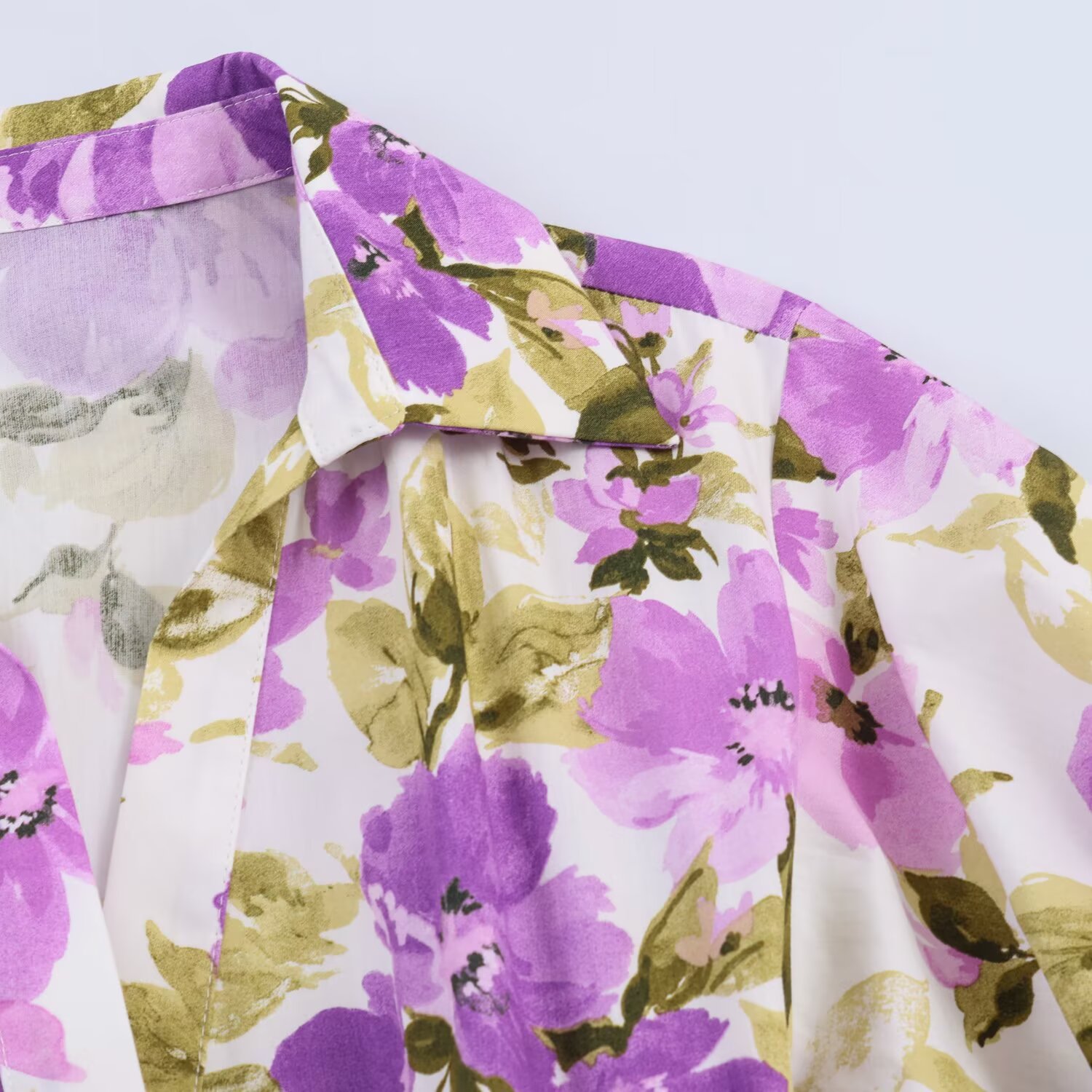 Women's Clothing Women's Floral Print Dress With Belt Slit Dress Waist Cinching Commuter Style For Formal & Casual For Women_ecoleips.com
