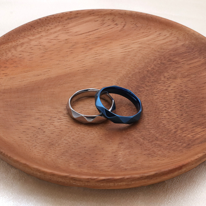 Smooth Rhombus Stainless Steel Ring