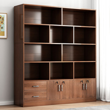 书柜落地置物柜大容量收纳柜木质办公室文件柜客厅靠墙一体书架