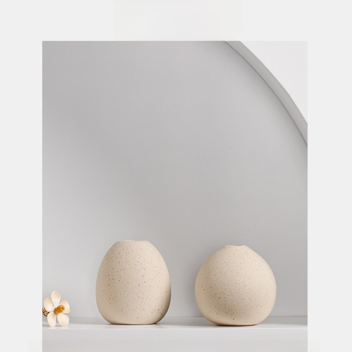 LONGLI Ceramic Vase, Industrial Style Creative Ornament, Office Desk Home Living Room Decoration, Flower Pot for Dried Flowers