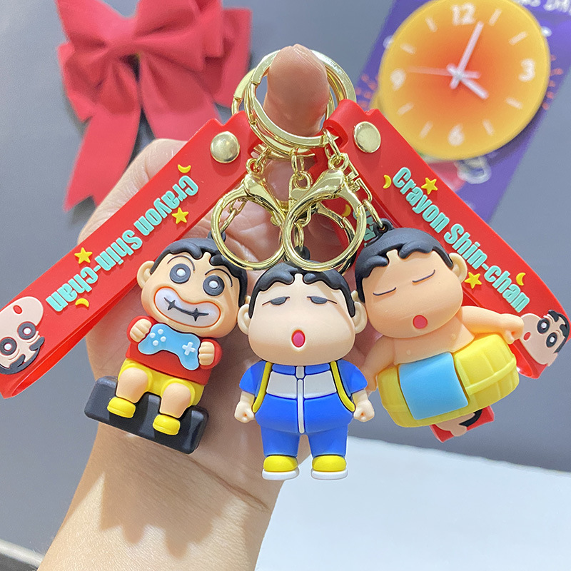 Creative Cute Crayon Shin New Dress Keychain Cartoon PVC Toy Bag Pendant Pendant Keychain Gift