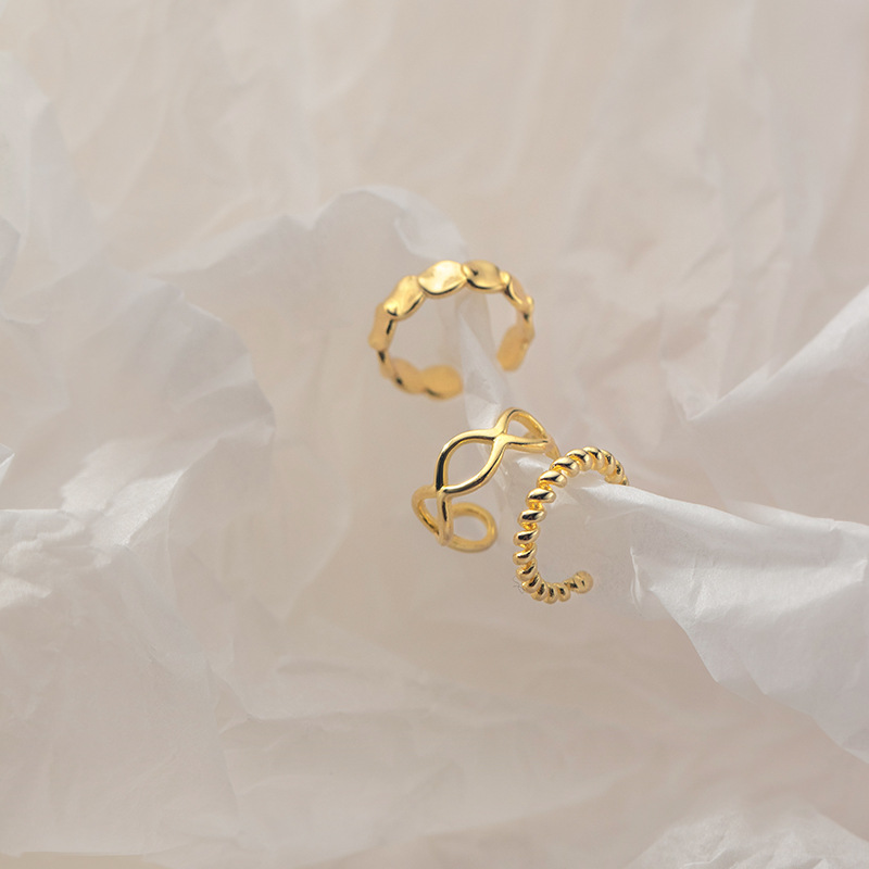 Eloch s925 plata verano sin agujeros de orejas japoneses y coreanos temperamento simple línea de torsión orejas clips de hueso G9655