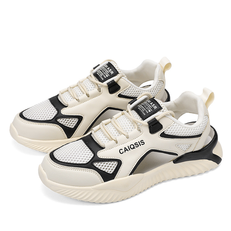 Zapatos de primavera de moda casual zapatos deportivos al aire libre de malla de aire plano transpirable zapatos de corredor de correa juvenil image 9