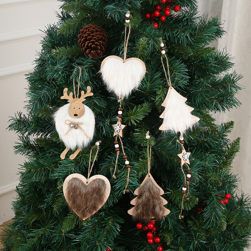 Customized Christmas New Heart Elk Pendant Christmas Tree Simple Christmas Atmosphere Pendant European and American Home Decorations Customized Christmas New Heart Elk Pendant Christmas Tree Simple Christmas Atmosphere Pendant European and American Home Decorations