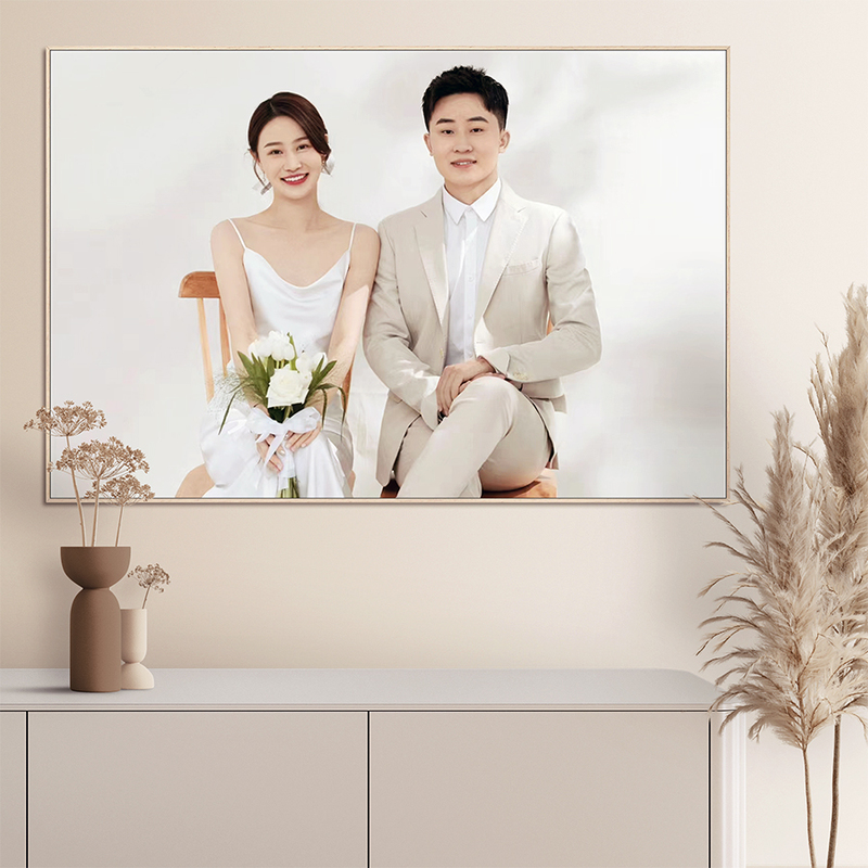A6L Wedding Photo Enlarged Wall Photo Frame Narrow Border Custom Photo Studio Bedside Wedding Photo Family Photo Children 36