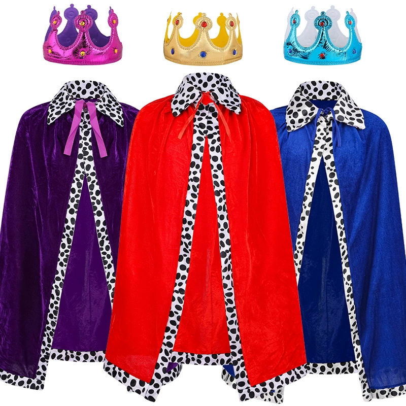 Хэллоуин Плащ Детский Король Плащ Детский Принц Плащ Вечеринка Шоу Костюм Плащ Для Взрослых
