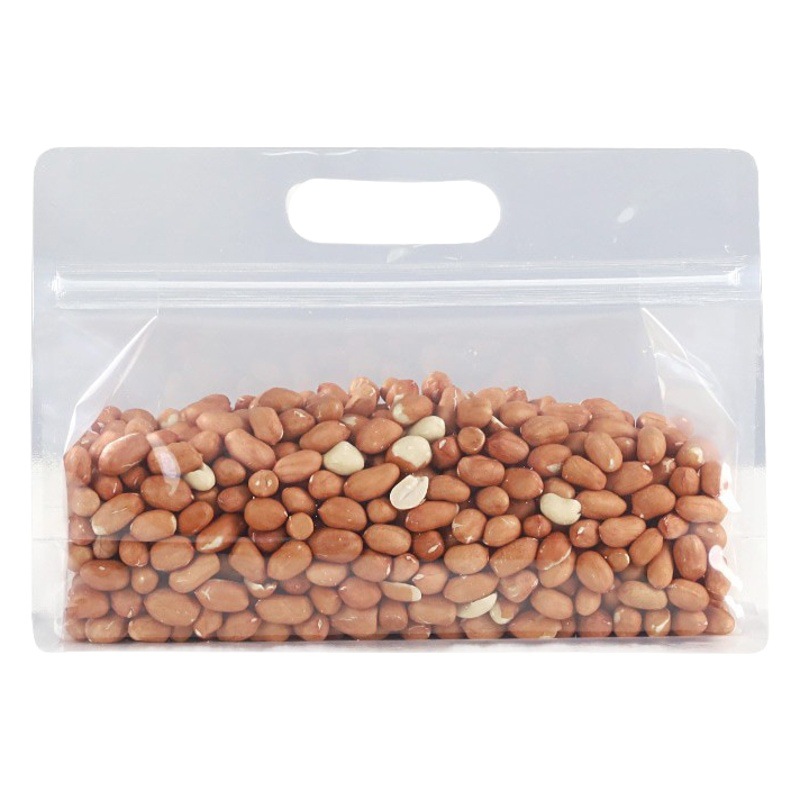 Bolsa de embalaje sellada de ocho lados esmerilada transparente Portátil Bolsa de autosellado bolsa autoadhesiva bolsa de plástico de tuerca seca