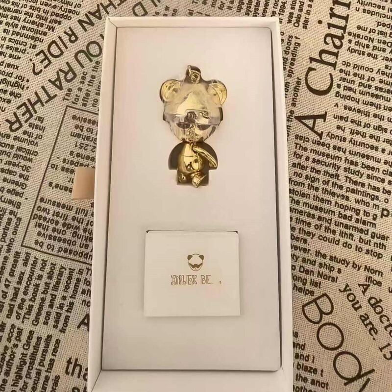 D家D先生中秋節ギフト金色のクマのキーホルダーお土産バッグバッグチャーム機械式重力クマトレンド|undefined