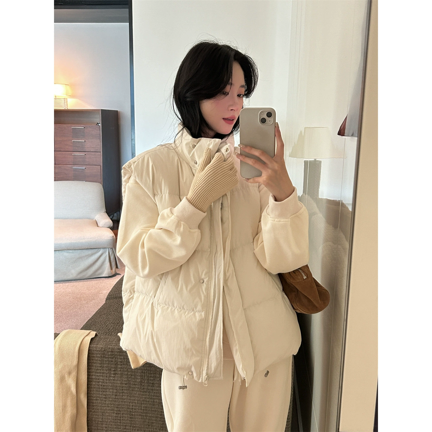Down jacket, winter vest, Korean style